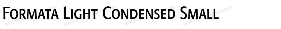 Formata Light Condensed Small Caps & Oldstyle Figures字体转换